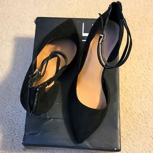 Lane Bryant Black Ankle Strap Heels
